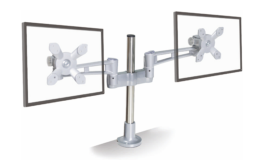 Lengan Monitor Dwi Ergonomik Gas Spring